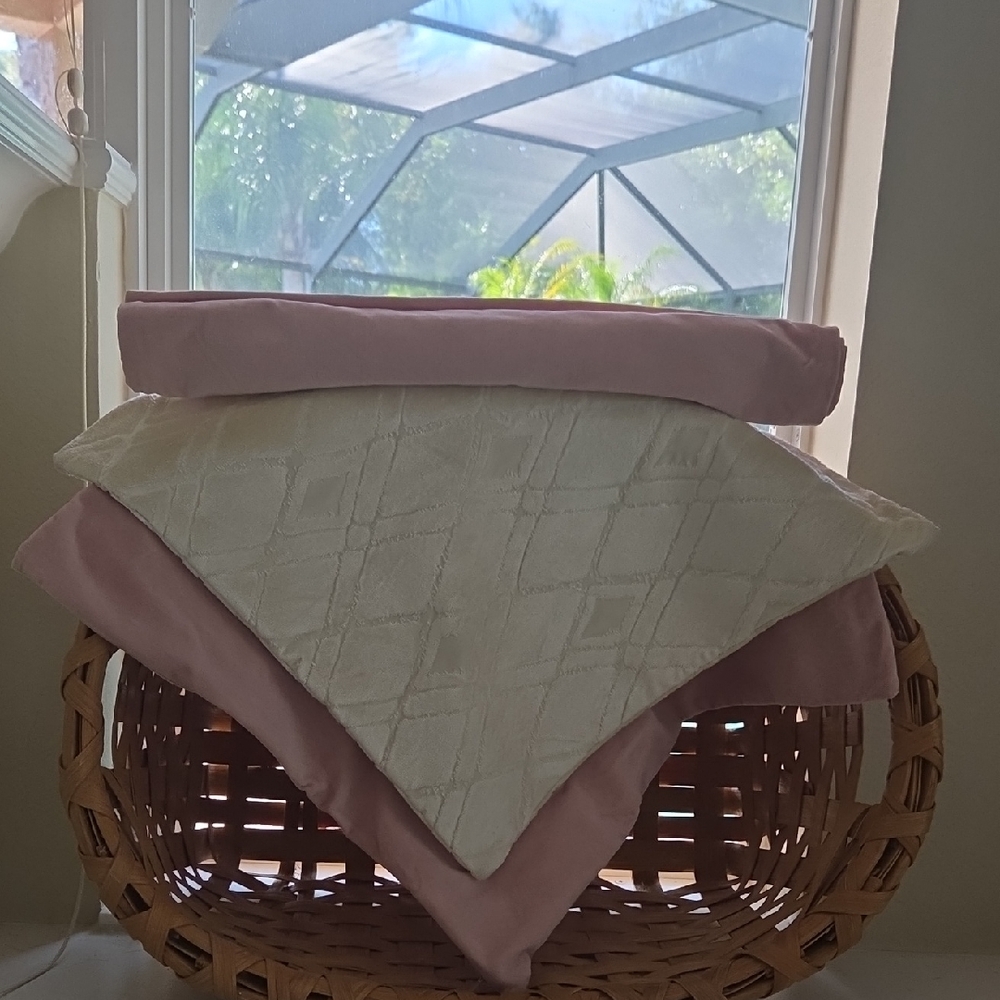 3-Pillow Covers, 1-18x18" CREAM WESTEX, 2-20x20" SANELA MAUVE IKEA